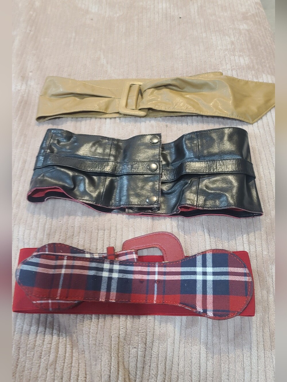 THREE (3) Different Waist Cinching Belts